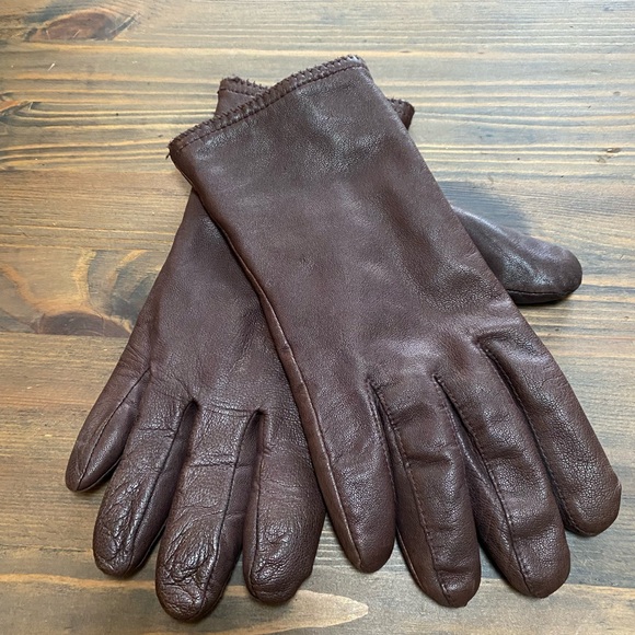 Accessories - Brown Soft Leather Woman Gloves